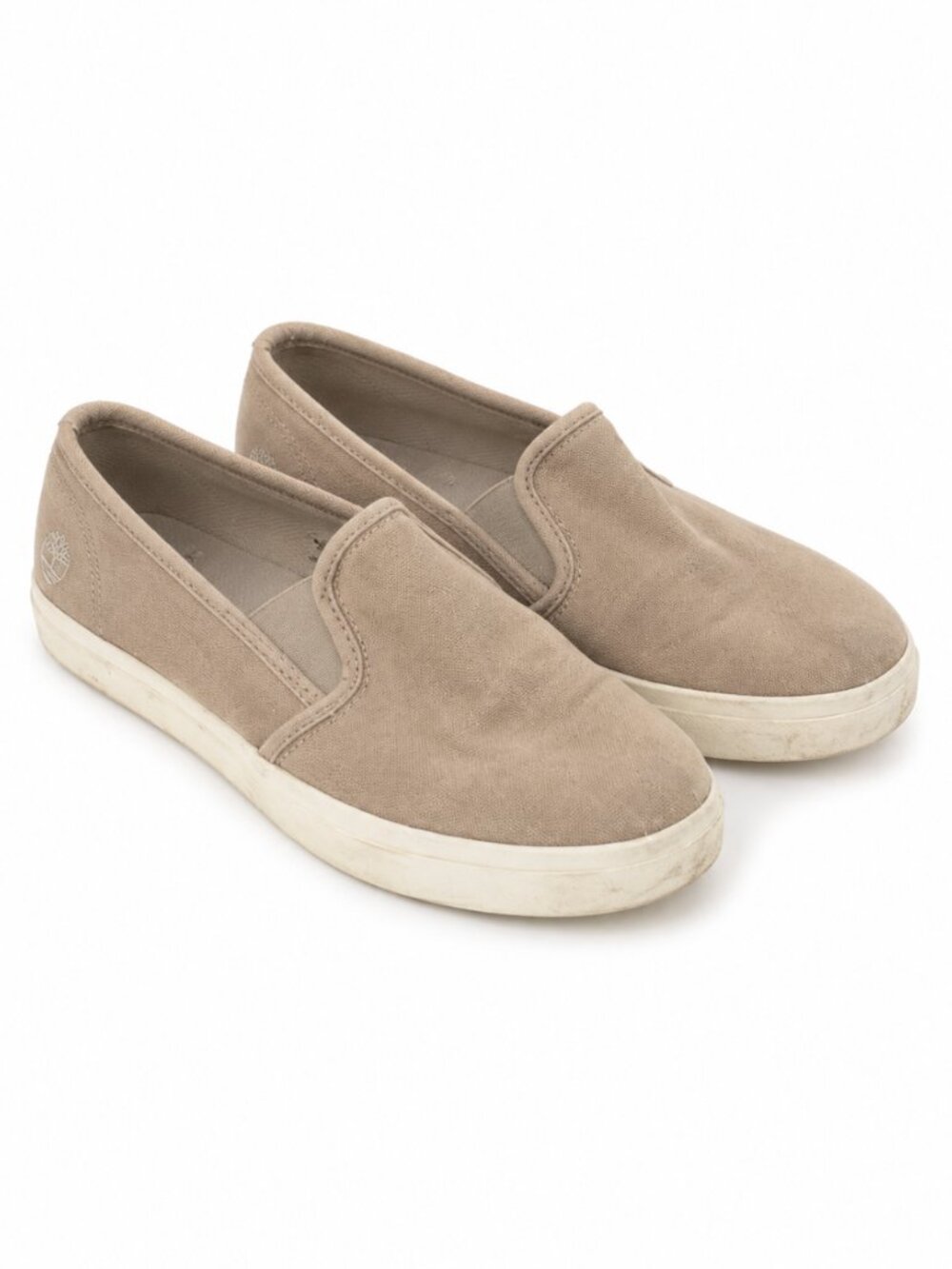 Timberland Newport Bay Beige Canvas Slip-On Sneakers Women’s 8